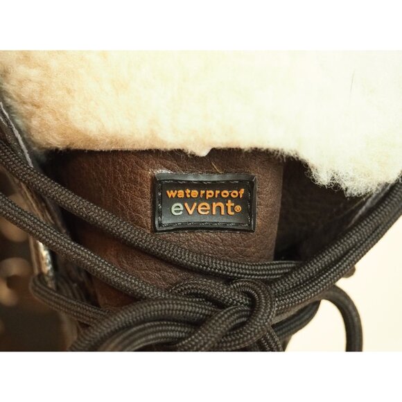 Ugg Tall Black Sheepskin Top Brown Leather Winter Duck Boots, Size 6 (US) - Picture 11 of 13